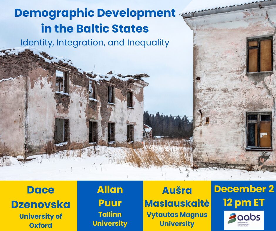 Webinar: Demographic Development in the Baltic States: Identity, Integration, and Inequality